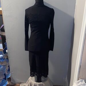 Chic Black Long Sleeve Women's Dress